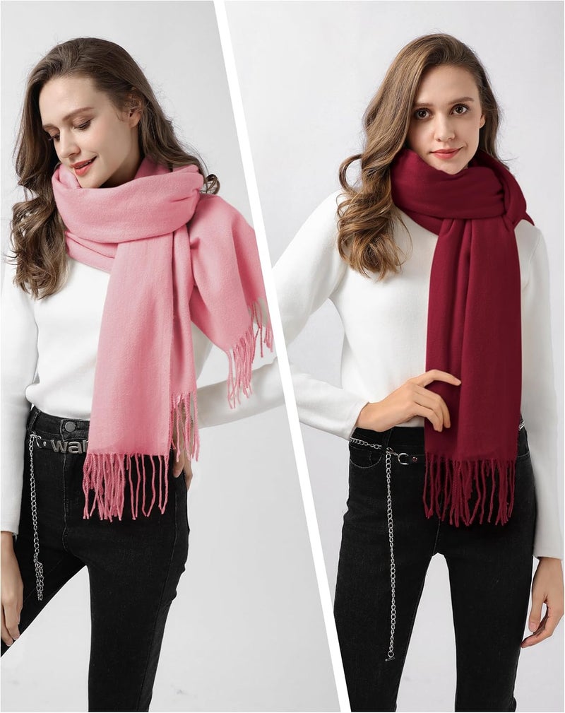 Ymomode Store Scarfs for Women Pashmina Shawls and Wraps for Evening Dress Bridesmaid Wedding Bridal Winter Warm Long Large Scarves - Image 4
